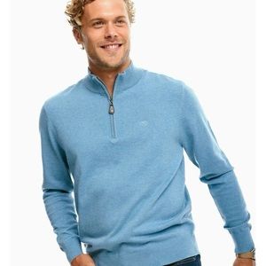 SOUTHERN TIDE JADE HEATHER CROAKER QUARTER ZIP SWEATER | XL NWT